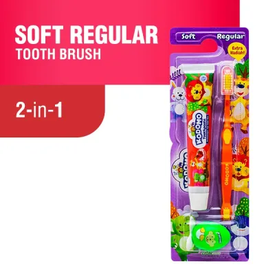 KODOMO Toothbrush 2in1 / Sikat Gigi Dan Pasta Gigi BY LIONA