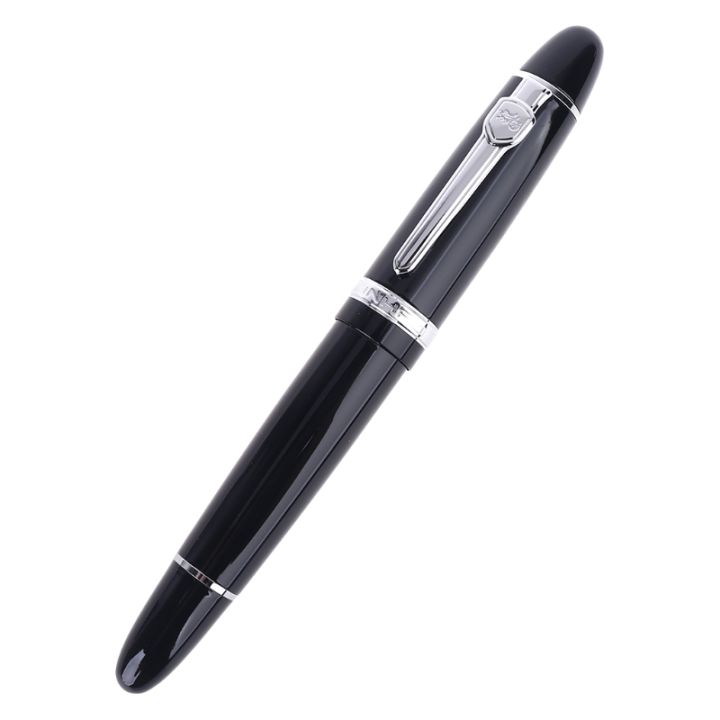 New Jinhao 159 Black And Silver M Nib Fountain Pen Thick | Lazada Singapore