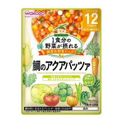 Wakodo WAKODO Food Pouch - Gratin with Chicken & Vegetables in Pumpkin Sauce (7 Months +)