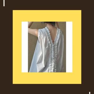 2026 Summer Women French Petal Collar Ruffle Sleeveless Blouse Two‑Way Wear Casual Top