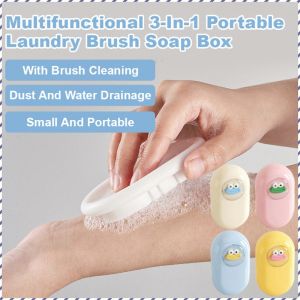 Wash Box No Waterlogging Soap Box Storage Cleaning Corrosion-resistant Brush Detachable Handy