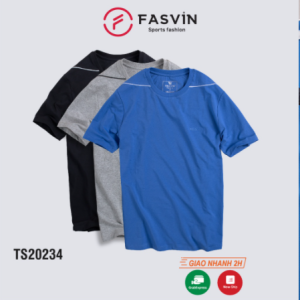 Áo thun nam cổ tròn Fasvin TS20234.HN vải cotton mềm mịn thoáng mát không bai không xù bền màu