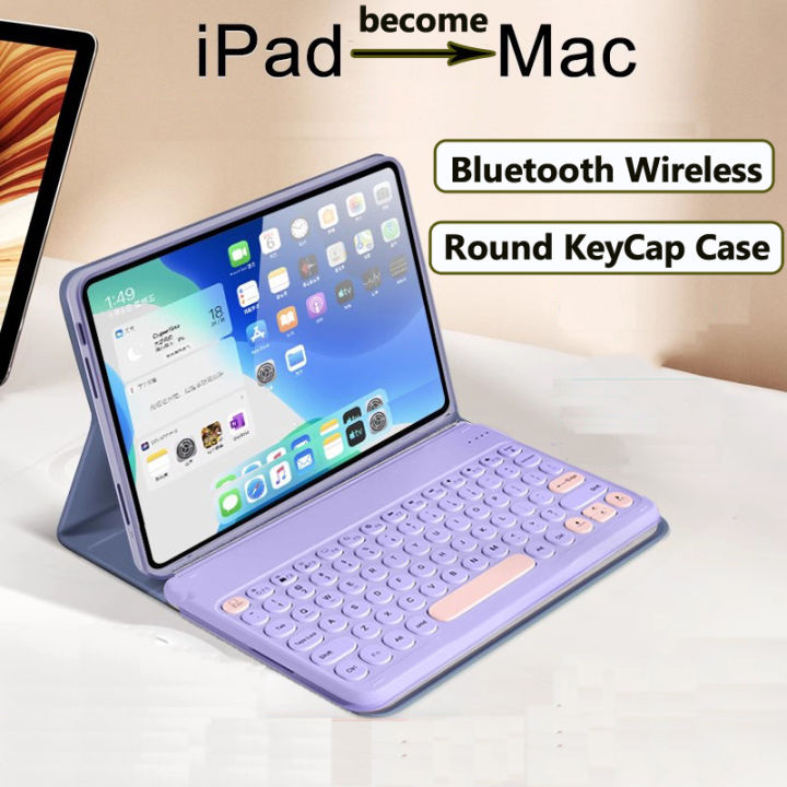 Magnetic Case for Lenovo Tab Plus 2024 TB351FU M11 K11 11 B11 11 Inch  M10 Plus 3rd M10 5G 2023 Flip Stand Round Capkey Bluetooth