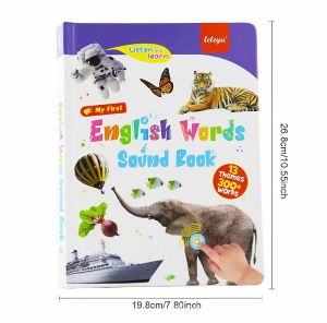 Interactive English Learning Book for Kids | Touch & Learn Audio Book with 300+ Essential Words | Educational Toy for Ages 3-6