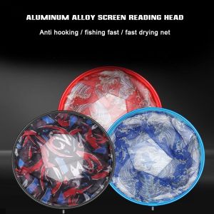 GUDAN Fishing Tackle Universal Aluminum Alloy Hand Net 30cm/35cm/40cm/45cm Folding Net Nano-mesh Fishing Net Brail Head Fishing Folding Net Landing Net