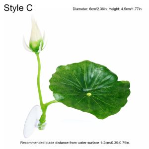 SHIRUI Simulated Lotus Leaves Frog Geckos Platform Suction Cup Rest/Hiding/Spawning Reptile Basking Area Stable Plastic Aquarium Landscape Decoration Rumble Fish