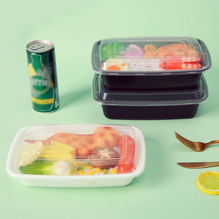 American rectangular disposable lunch box, fast food takeaway packaging ...