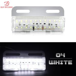 BUYINCOINS 1PC 24V Truck 24 LED Truck Side Marker Lights Warning Tail Light Car Auto Trailer Lamps Amber