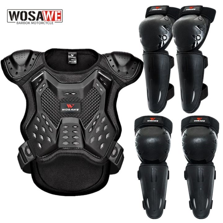 WOSAWE Full Body Motorcycle Armor Children Kids Motocross Armour Jacket