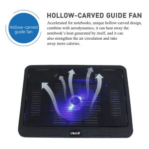 🚀ส่งเร็ว🚀 OKER N19 NOTEBOOK COOLER พัดลมรองโน๊ตบุ๊คระบายความร้อน พัดลมโน๊ตบุ๊ค #DM 19