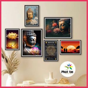 [FREESHIP]50 mẫu tranh treo tường trang trí CÓ KHUNG decor phòng khách nhẹ bền tiện lợi có tặng kèm đinh 3 chân chuyên dụng treo tranh không cần khoan tường.