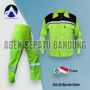 Agen Wearpack Safety Kombinasi / Katelpak Kombinasi / Atasan Safety / Kemeja Safety / Seragam Proyek Wearpack Kerja Lengan Panjang K3 Setelan