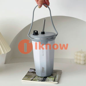 I know TYESO stainless steel coffee cup ice cream insulated car straw cup