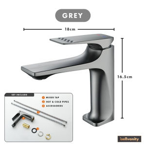 Basin Mixer Tap - Hot Cold Shower Bathroom Water Sink Faucet | isellvanity
