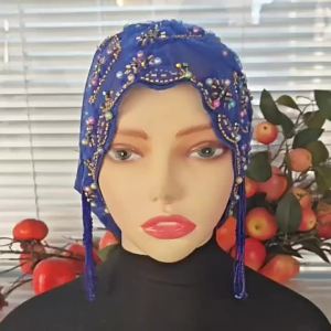 Foreign Trade New Hot-Selling Lace String Middle Eastern Womens Headscarf Hat Fashion Versatile Handmade Mom Hair Cover Headscarf