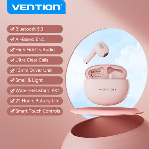 Vention Elf E06 Bluetooth Earphone 5.3 Sports Headphone HiFi Intelligent noise reduction listening ENC noise reduction For Support Call Video Touch Control True Wireless Earphone