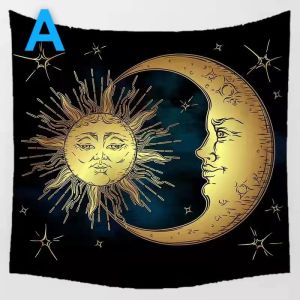 HTF.Mandala Tapestry  Wall Decor (130*150cm) Beach Towel Space Planet Hanging Wall