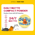 Emina Daily Matte Compact Powder x Muzik Tigerr 11 g - Bedak Padat Matte Finish & Oil Control Tahan Sampai 8 Jam. 