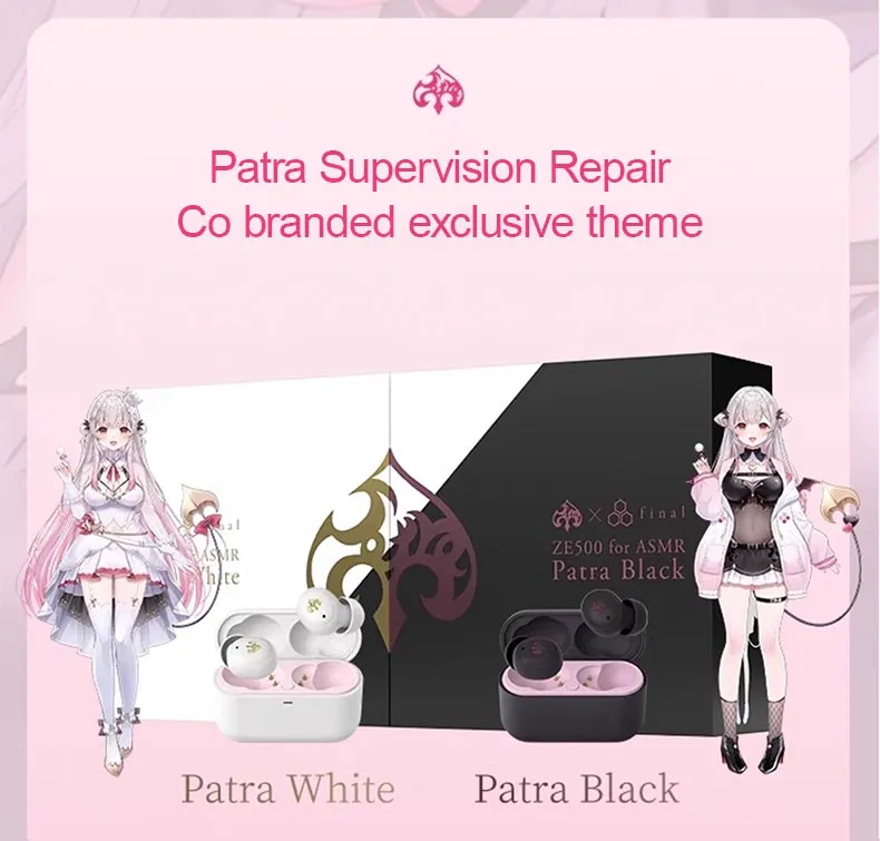 Final Audio ZE500 for ASMR Patra Edition Black White True