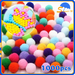 1000pcs Pompom Warna Warni 1cm Pom Pom Warna Warni Pom Pom Bulu Kecil Mini Pompom