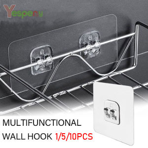 5/10PCS Adhesive Wall HookWaterproof Sticky Hooks Rack for Kitchen Bathroom Shelf StickerSticking Self Adhesive Wall Strong Hook Hanger