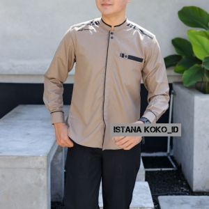 Baju Koko Kemeja Pria Lengan Panjang El Rumi Motif Yisunsin Muslim Dewasa Bisa Cod