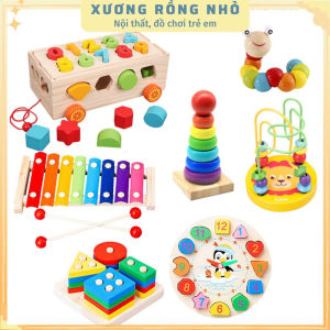 Đồ chơi gỗ thông minh phát triển trí tuệ cho bé Combo 3 4 5 6 7 8 món giá tiết kiệm dành cho bé Xương Rồng Nhỏ