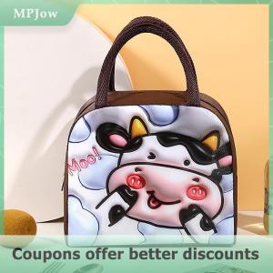 【MPJow】 3D Cartoon Lunch Bag Insulated Thermal Food Portable Lunch Box Functional Food Picnic Lunch Bags For Women Kids