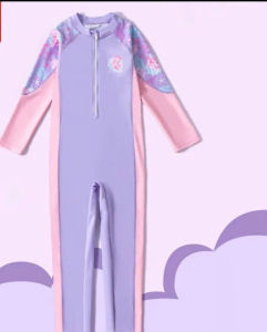 BK27 Đồ bơi bé gái liền thân dài taybikini đi biển cho bé gáiđồ bơi size 10-40kg