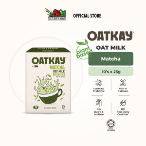 NATURES OWN OATKAY Susu Oat / Instant Oat Milk - Matcha