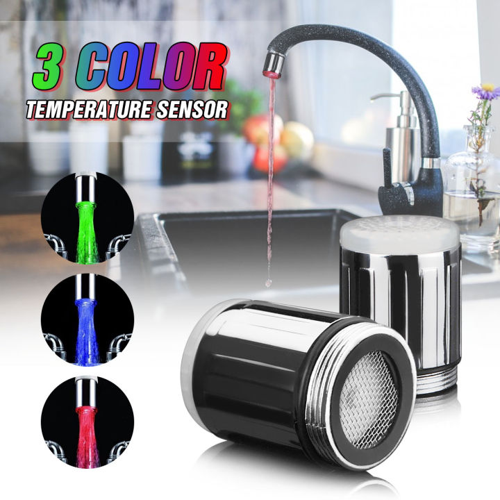 yingke Led Light Water Faucet Tap Heads Temperature Sensor Rgb Glow Led ...