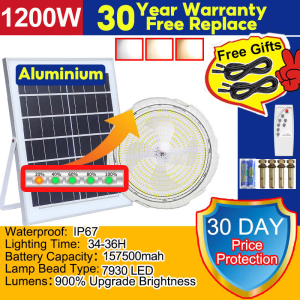 【BUY 1 TAKE GIFT】Philiips solar ceiling lamp tricolor ceiling light 1200w outdoor waterproof IP67 900w 700w indoor solar light 9730led automatic night light with remote