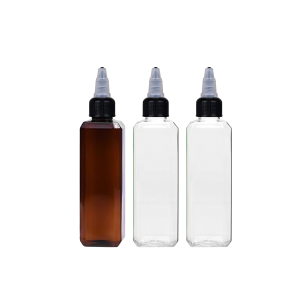 100ml TWS01 20R Twist Square PET Plastic Bottle