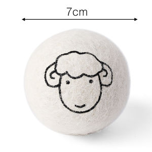 6Pcs Reusable Wool Dryer Balls Home Washing Fleece Drying Laundry Ball Clothes Softener Washing Machine Accessories 3/4/5/6/7cm