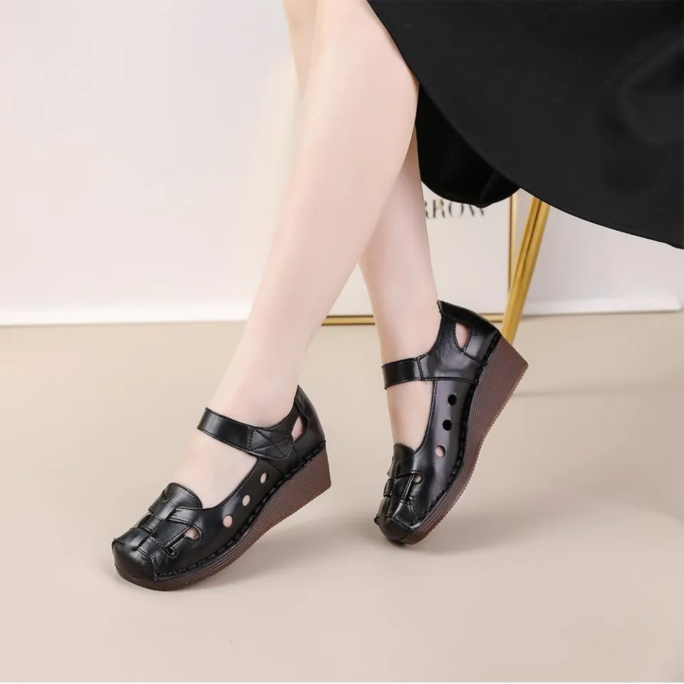 Flat Shoes Lostisy Shoes Lostisy Comfy Floral Roman Closed Toe