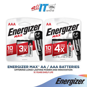 Energizer MAX AA / AAA Alkaline Batteries 1.5V Long Lasting Power for Remote Controls Toys & Electronic Devices