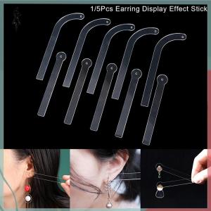 FUJIAS2🦋 1 5Pcs Clear Acrylic Earring Display Holder Rack Earring Wearing Effect Stick Ear Stud Jewelry Try On Stick