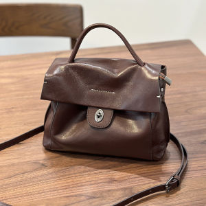 Handmade vintage-style original design imported top-grain cowhide women’s shoulder bag/crossbody bag genuine leather messenger bag