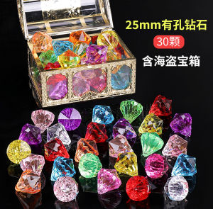 Princess Gem Toy Diamond Kids Girls Plastic Acrylic Crystal Beaded DIY Chest Toy