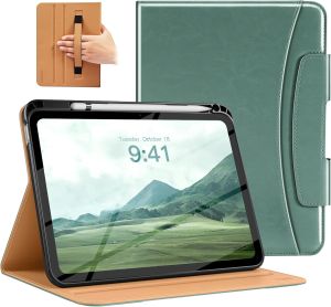 MoKo for New iPad (A16) 11th Generation Case 11-inch 2025 iPad 10th Generation Case 10.9" 2022 with Pencil Holder & Pocket Premium Leather Folio Stand Protective Cover