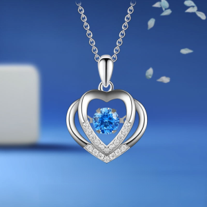【跳动的心】Original Genuine Beating Heart Moissan Diamond S925 Sterling Silver Necklace Female Summer Hundred Lockbone Chain Gift跳动的心项链