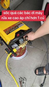 Máy Rửa Xe Công Nghiệp Kushima Công Suất Lớn Tầm Phun Xa 10M Xịt Rửa Ô Tô Xe Máy Chuồng Trại_AKH889