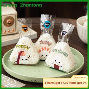Cneng 50 100Pcs Lovely Cartoon Triangle Rice Ball Packing Bag Seaweed Onigiri Sushi Bento Making Mold Bento Accessories Sushi Bags