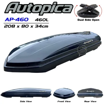 AUTOPICA RAHMAH (AP-460 - AP-460PLUS) Car Roof Box ABS Black Ultra Slim Cargo Roofbox