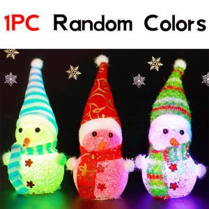 Christmas Colorful Snowman LED Night Light Decoration Colorful Night Lamp Xmas Tree Random Color