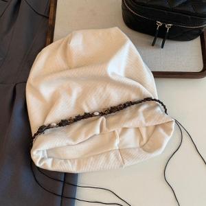 MillionGrid Cổ điển Y2K baggy cap Ngôi Sao Tua Boho chuỗi trang trí Beanies cap đa năng phong cách dân tộc mùa thu mùa đông Áo Thun Mũ thời trang dạo phố