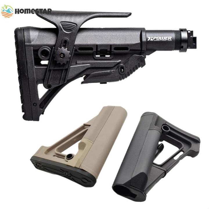 Bravary MFT Style Fixed Stock - Lightweight Nylon Fixed Rifle Stock, Matte Black