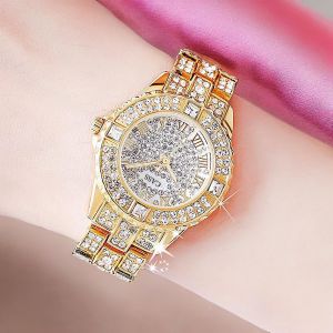 Jam Tangan Wanita Original Asli Jam Tangan Kuarsa Fashion Wanita Penuh Berlian Tahan Air