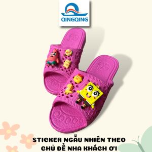 Dép tổ ong sticker 5D (Size 31-38) siêu dễ thương-Chất liệu Nhựa EVA siêu nhẹ siêu bền