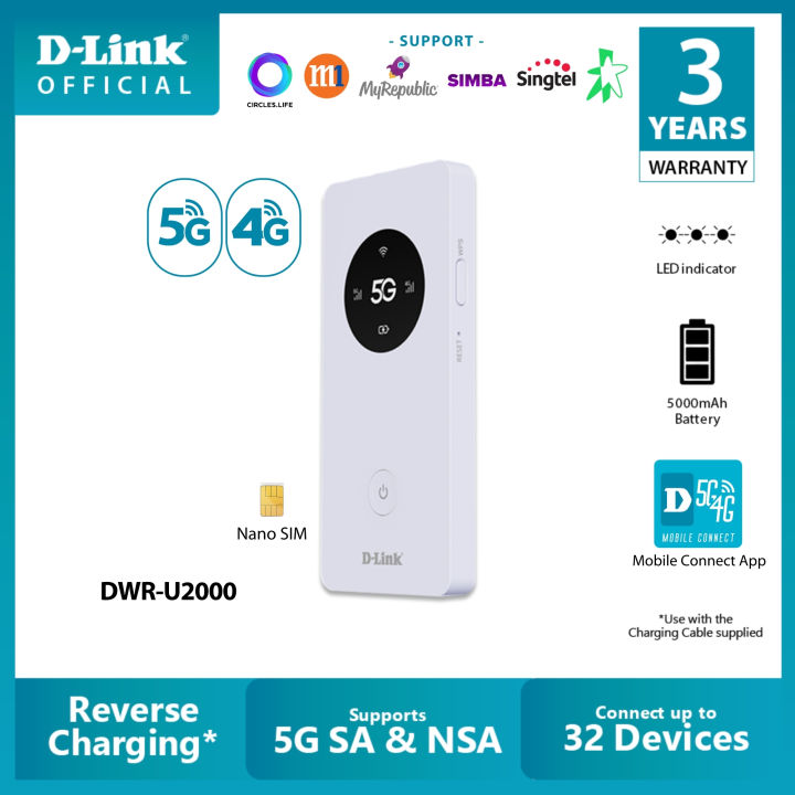 D-Link DWR-U2000 無線LANルーター D-Link DWR-U2000 Portable 5G Router Review - It's A Mixed Bag